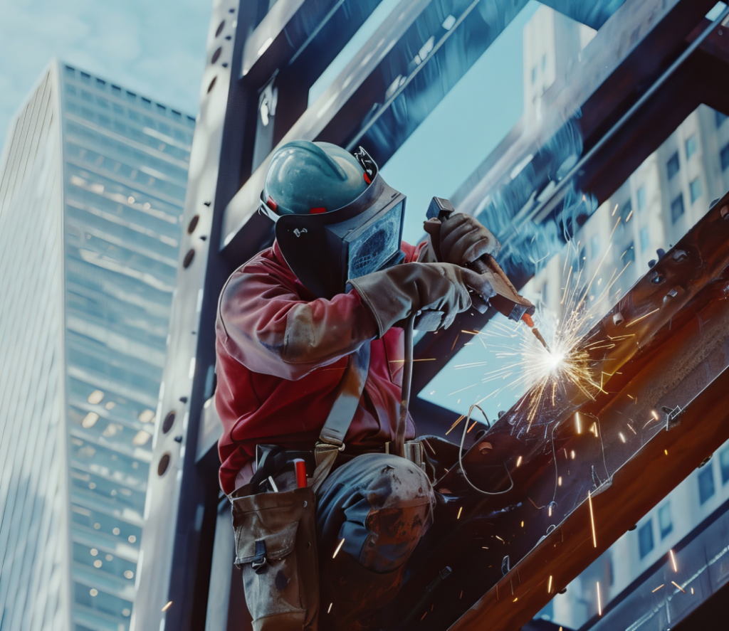 Portrait of person working in the construction industry